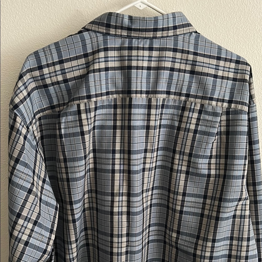 Pendleton Blue/Gray Virgin Wool Plaid Classic But… - image 5